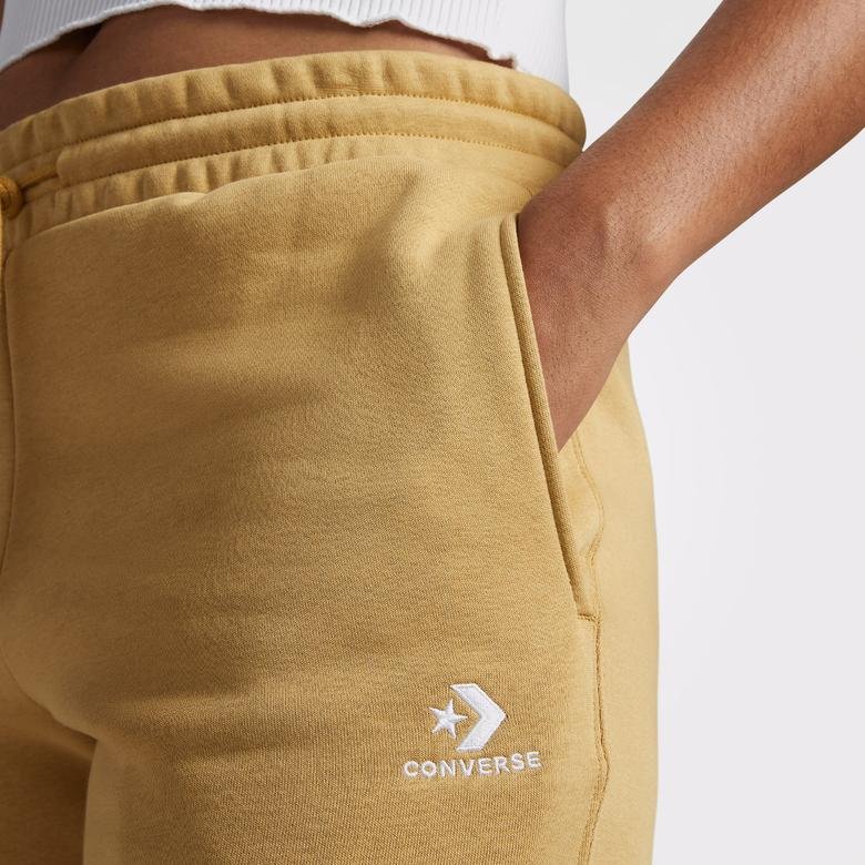Converse Go-To Embroidered Star Chevron Standard Fit Fleece Unisex Turuncu Pantolon
