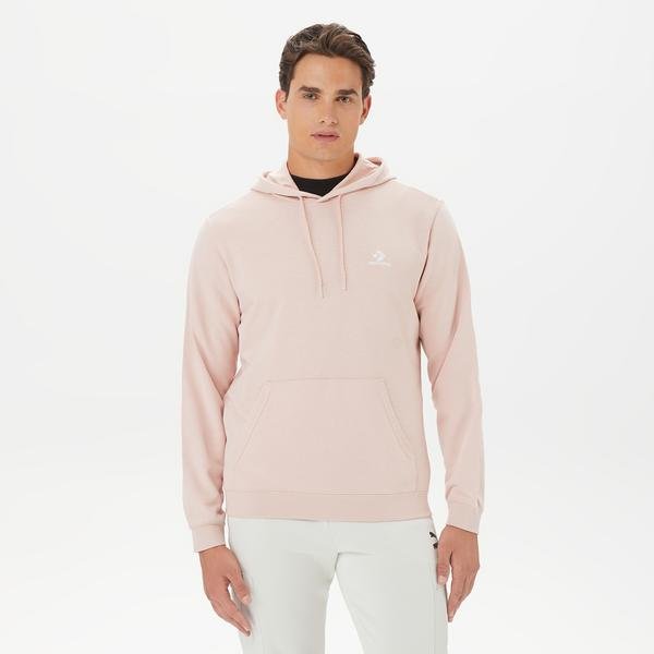Converse Go-To Embroidered Star Chevron Standard Fit Pullover Unisex Pembe Hoodie