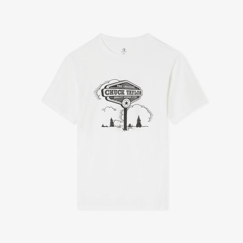 Converse Ss Chuck Retro Graphic Erkek Beyaz T-Shirt