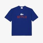 Lacoste Netflix Unisex Mavi T-Shirt