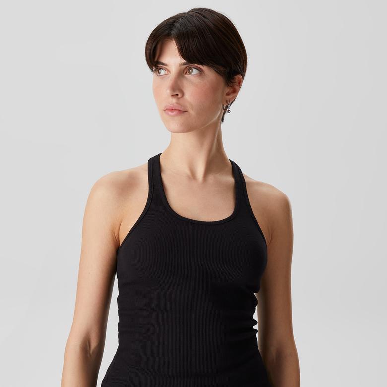 Soon To Be Announced Black Line Kadın Siyah Tank Top