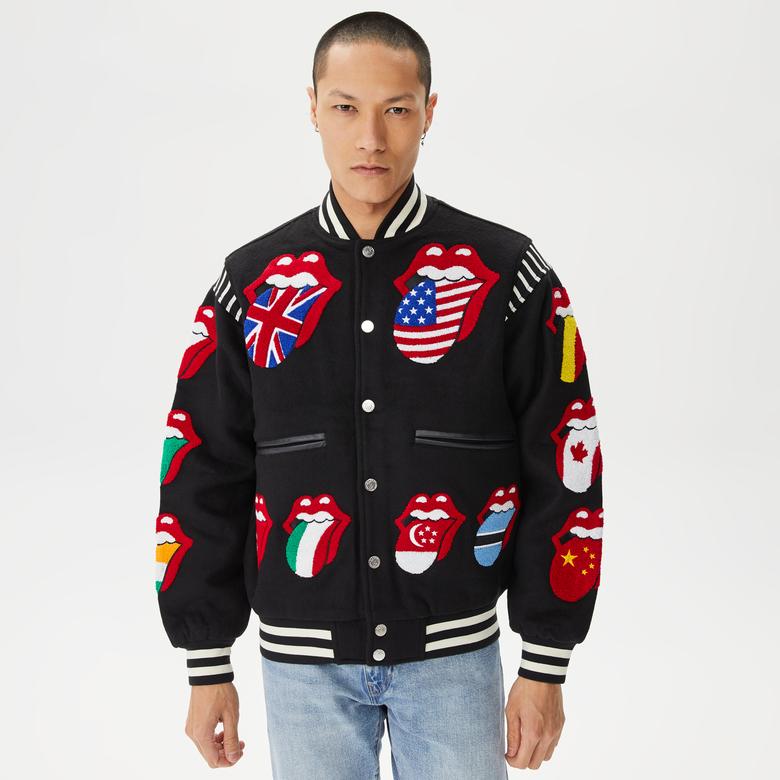 Market World Flag Varsity Erkek Siyah Ceket
