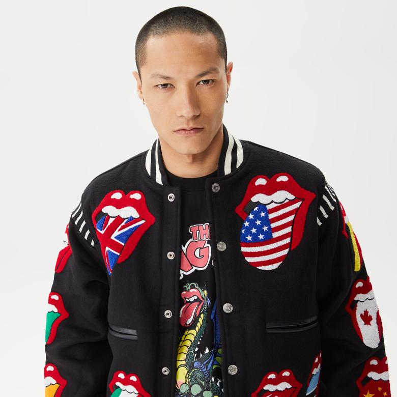 Market World Flag Varsity Erkek Siyah Ceket