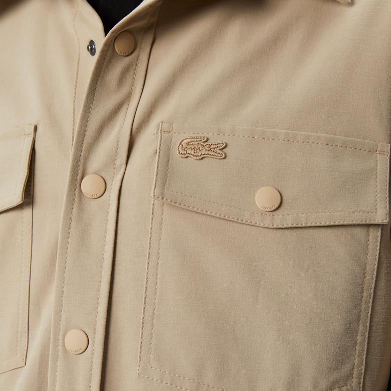 Lacoste Erkek Gömlek Yaka Bej Mont