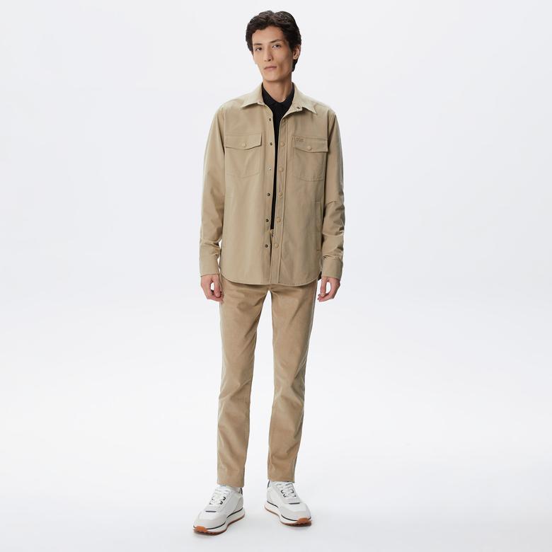 Lacoste Erkek Gömlek Yaka Bej Mont