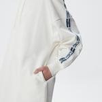 Lacoste Kadın Loose Fit Truvakar Kollu Kapüşonlu Baskılı Beyaz Elbise