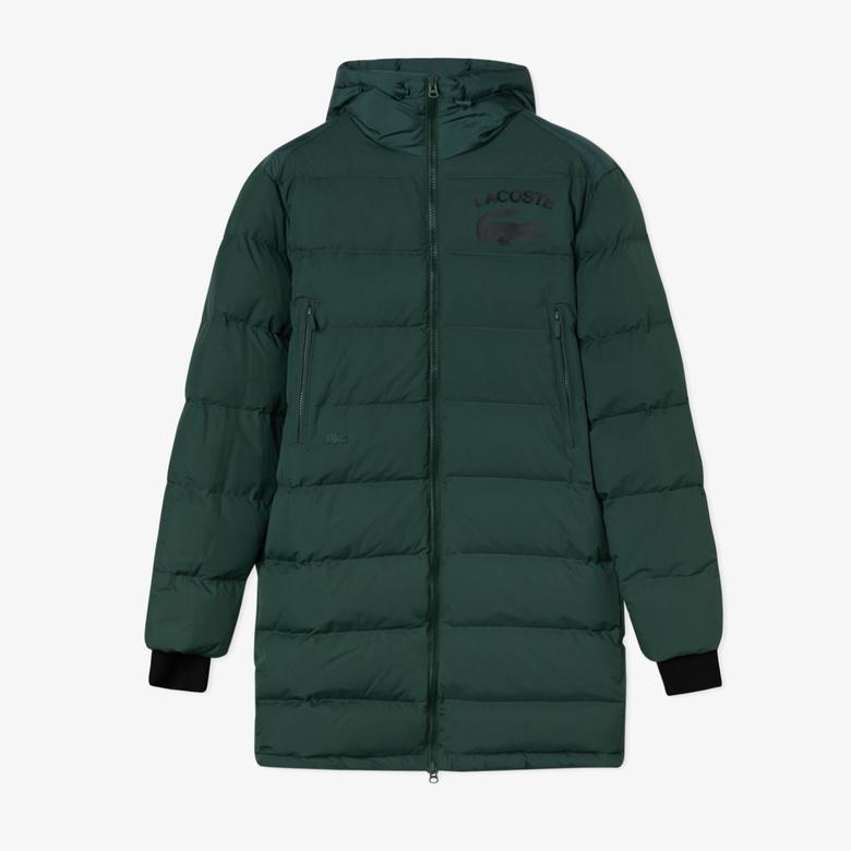 Lacoste Erkek Kapüşonlu Kapitone Haki Mont