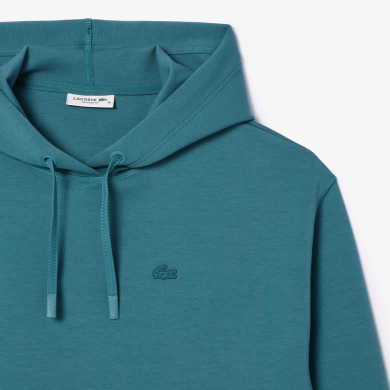 Lacoste Kadın Kapüşonlu Mavi Sweatshirt