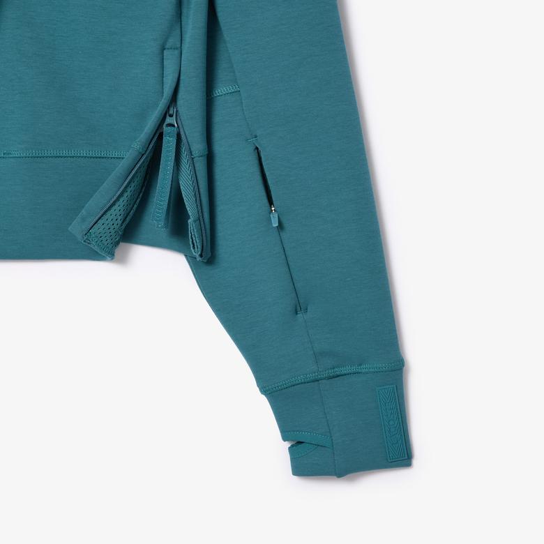 Lacoste Kadın Kapüşonlu Mavi Sweatshirt