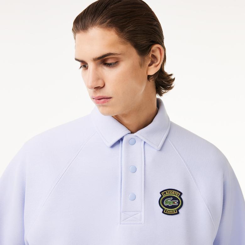 Lacoste Loose Fit Erkek Mor Sweatshirt