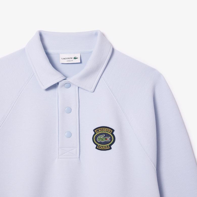 Lacoste Loose Fit Erkek Mor Sweatshirt
