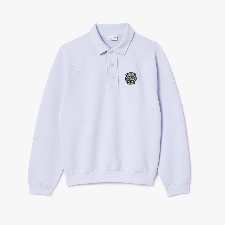 Lacoste Loose Fit Erkek Mor Sweatshirt