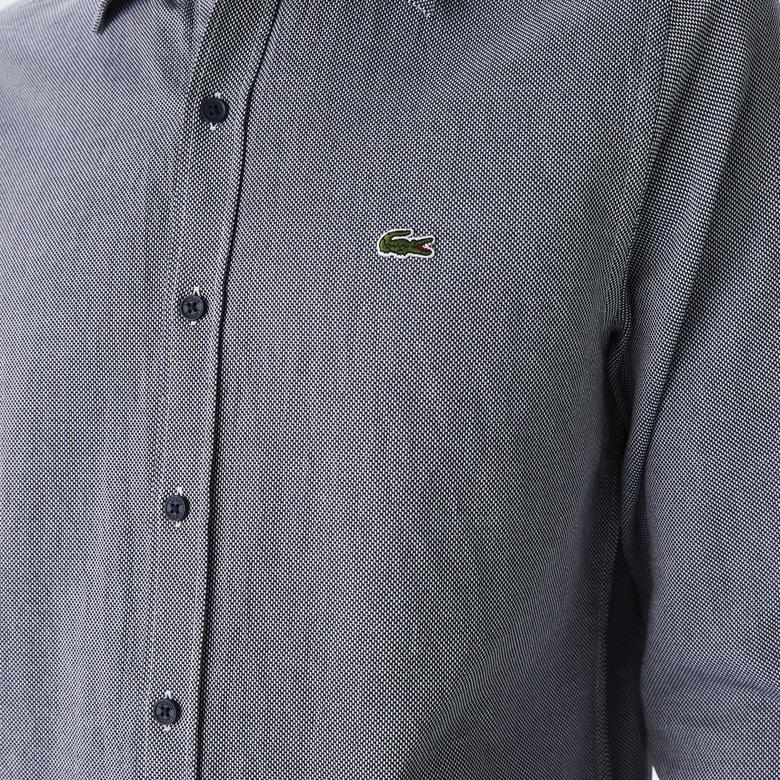 Lacoste Erkek Slim Fit Gri Gömlek