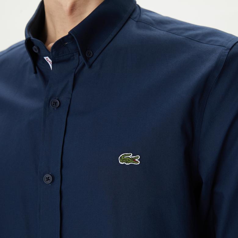 Lacoste Erkek Slim Fit Lacivert Gömlek