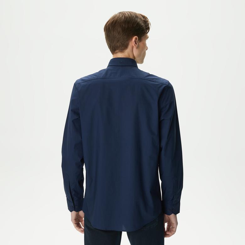 Lacoste Erkek Slim Fit Lacivert Gömlek