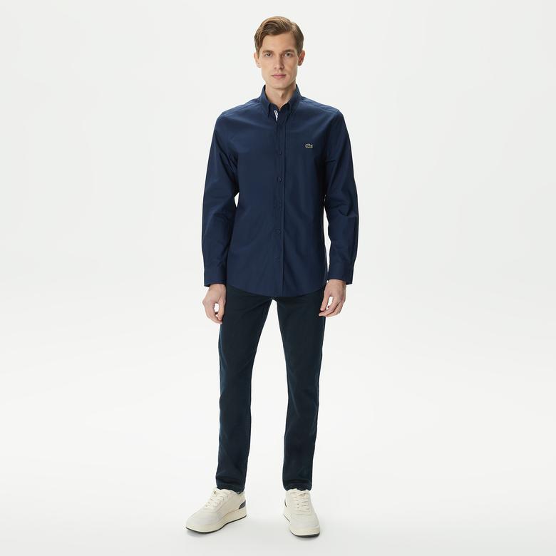 Lacoste Erkek Slim Fit Lacivert Gömlek