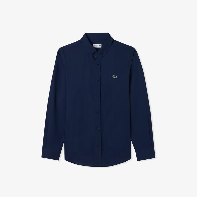 Lacoste Erkek Slim Fit Lacivert Gömlek