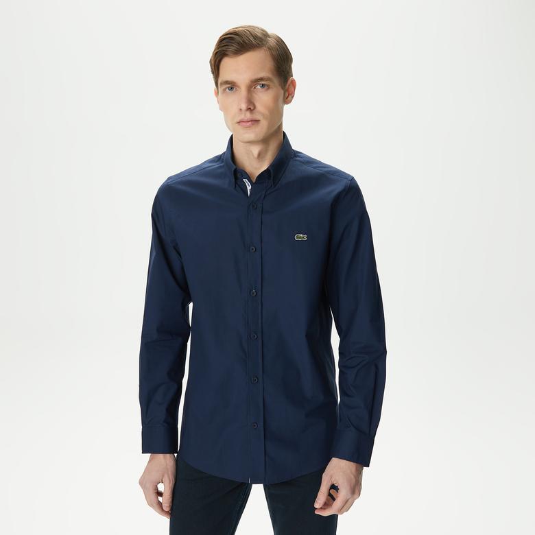 Lacoste Erkek Slim Fit Lacivert Gömlek