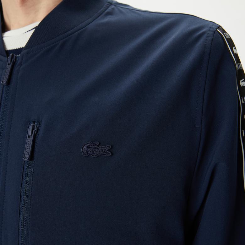 Lacoste Erkek Baskılı Lacivert Bomber Ceket