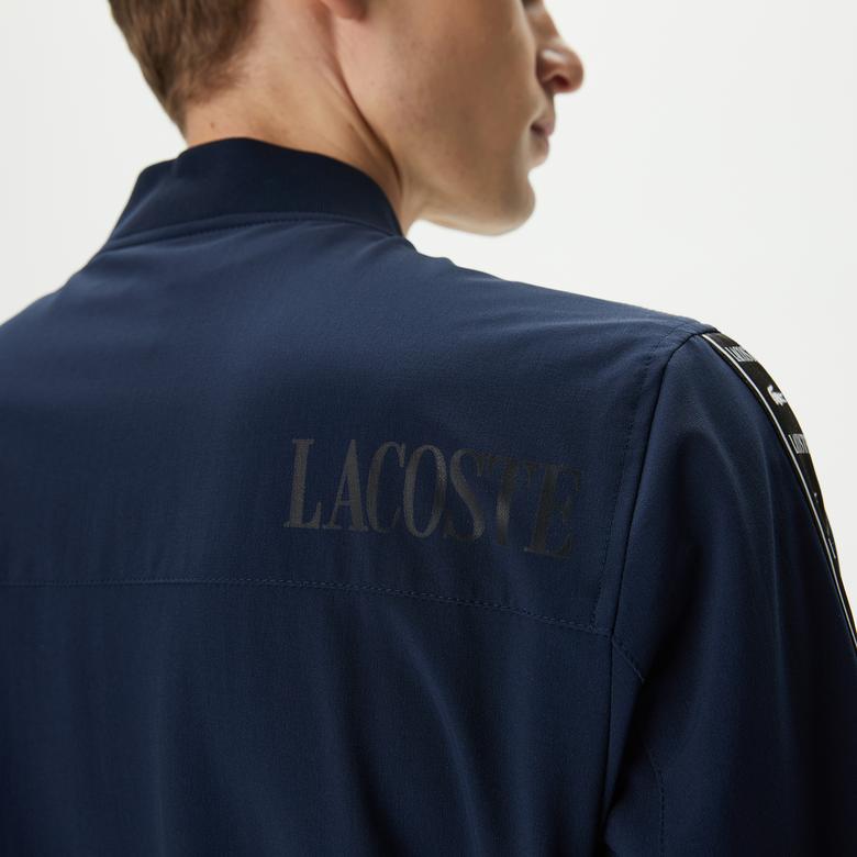 Lacoste Erkek Baskılı Lacivert Bomber Ceket