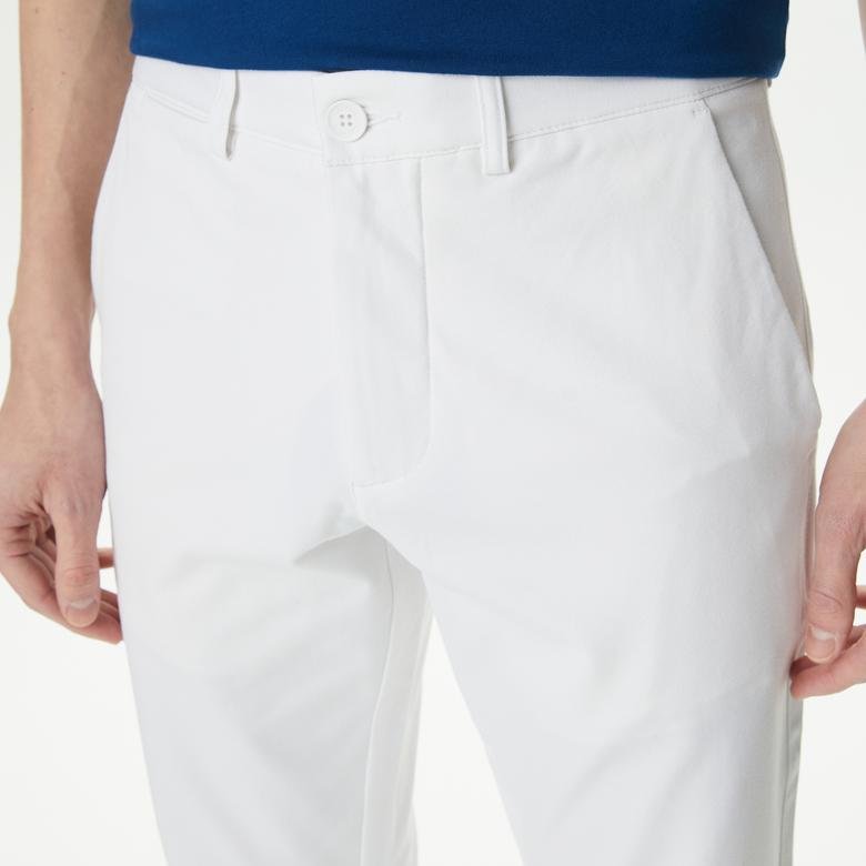 Lacoste Erkek Slim Fit Chino Beyaz Pantolon