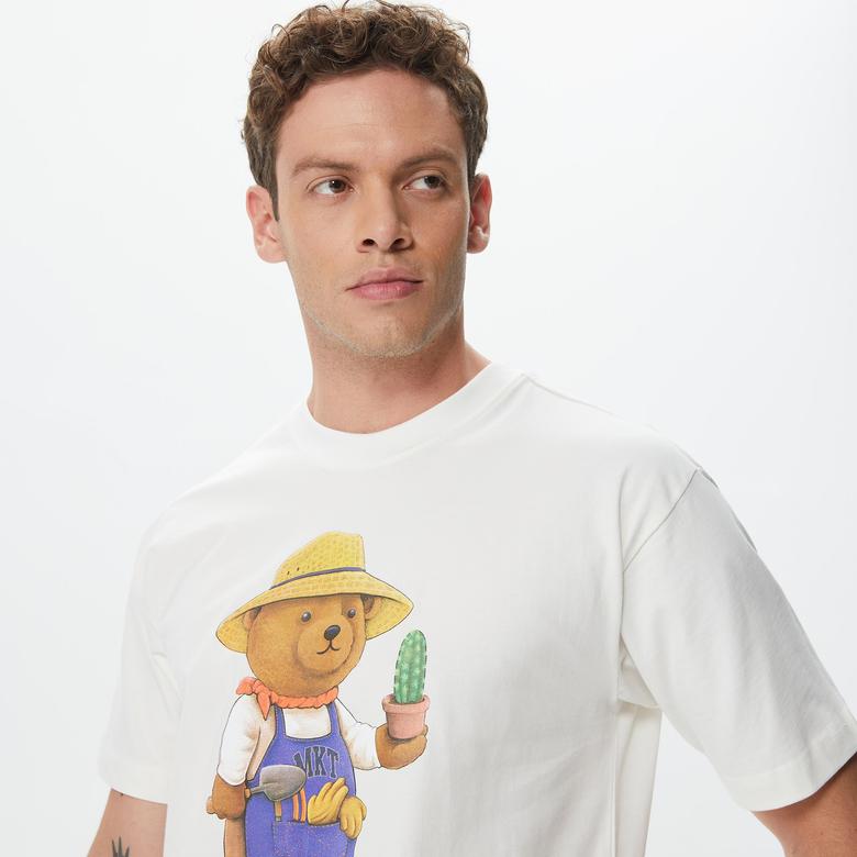 Market Botanical Bear Erkek Krem T-Shirt