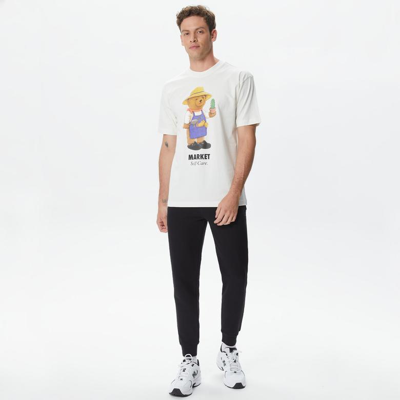 Market Botanical Bear Erkek Krem T-Shirt
