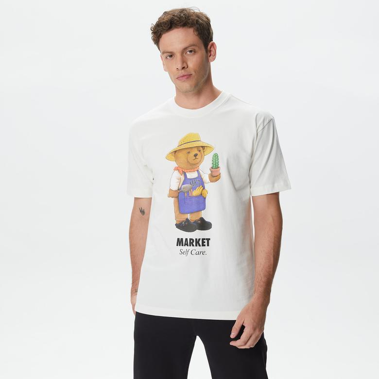 Market Botanical Bear Erkek Krem T-Shirt