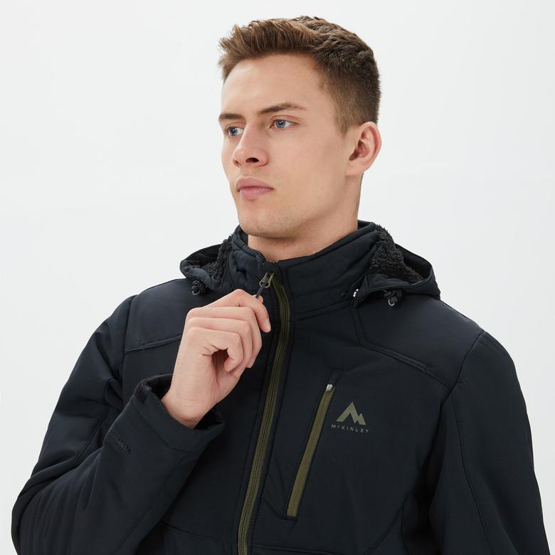 Mc Kinley Veste Softshell Homme Tura II Erkek Siyah Outdoor Mont