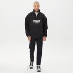 Tommy Hilfiger Oversize Fabric Mix /2 Zip Polar Erkek Siyah Sweatshirt