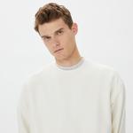 Champion Crewneck Erkek Beyaz Sweatshirt