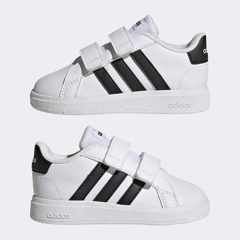 Adidas Grand Court Lifestyle Hook And Loop Çocuk Beyaz Günlük Spor Ayakkabı