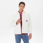 Tommy Hilfiger Sherpa Lined Cord Overshirt Erkek Beyaz Gömlek