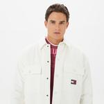 Tommy Hilfiger Sherpa Lined Cord Overshirt Erkek Beyaz Gömlek