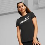Puma Ess Logo Kadın Siyah T-Shirt