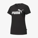 Puma Ess Logo Kadın Siyah T-Shirt