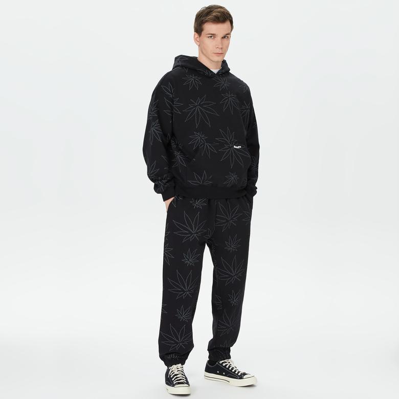 HUF Plantlife Erkek Siyah Hoodie