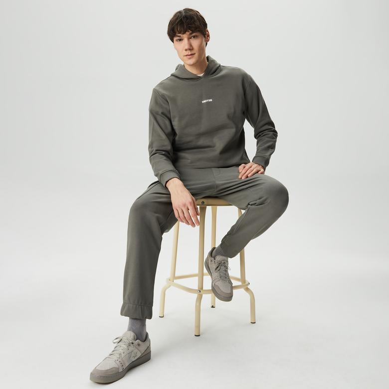 UNITED4 Classic Erkek Gri Hoodie