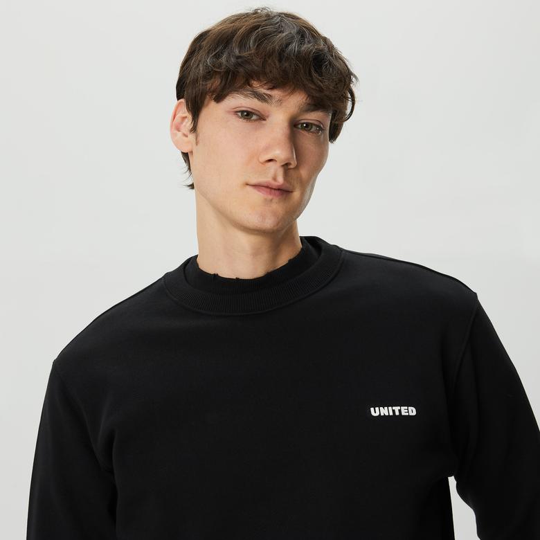 UNITED4 Erkek Siyah Sweatshirt