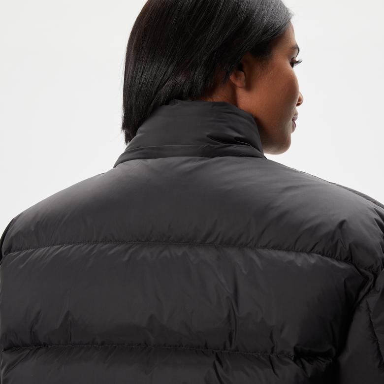Lacoste Kadın Kapüşonlu Kapitone Siyah Mont