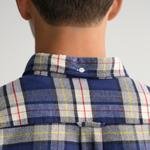 Gant Erkek Mavi Regular Fit Düğmeli Yaka Kareli Gömlek
