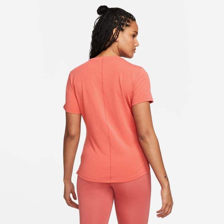 Nike One Luxe Dri-Fit Standard Top Kadın Turuncu T-Shirt