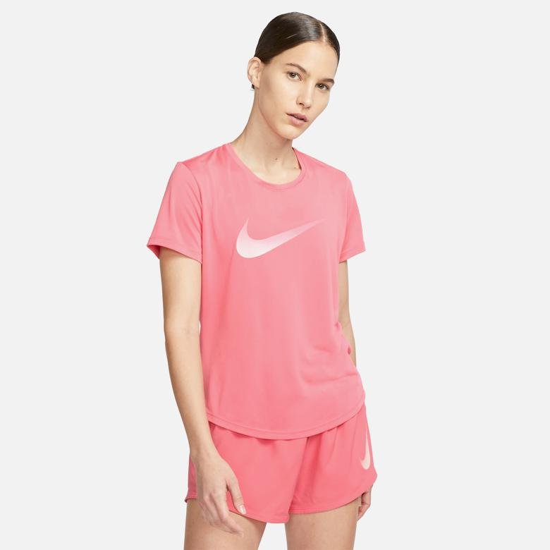 Nike One Dri-Fit Swoosh Hbr Kadın Pembe T-Shirt