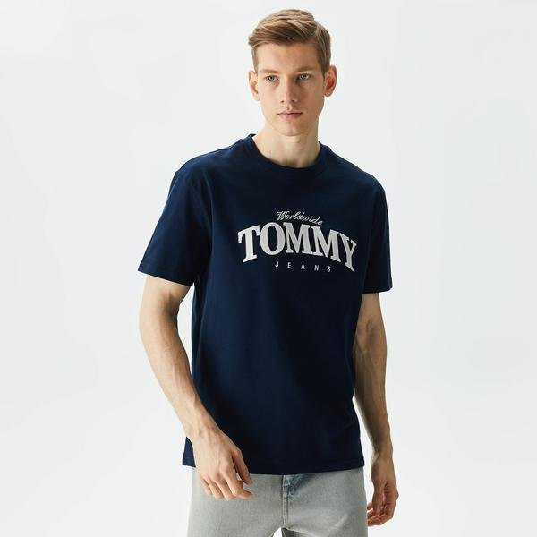 Tommy Hilfiger Erkek Mavi Tshirt