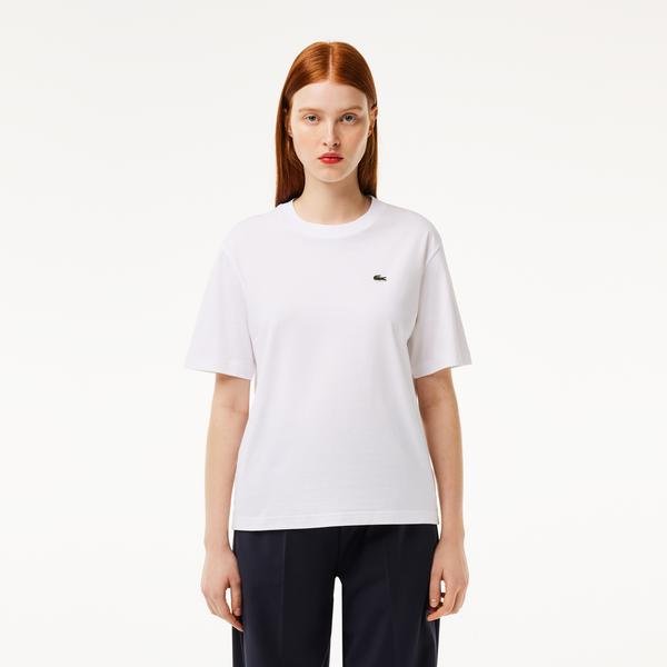 Lacoste Classic Kadın Beyaz T-Shirt