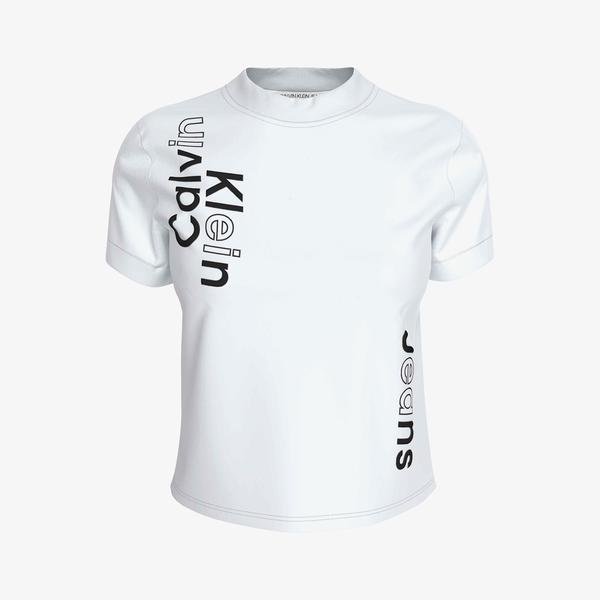 Calvin Klein Kadın Beyaz T-Shirt