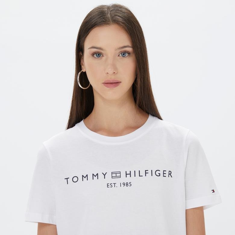 Tommy Hilfiger Kadın Beyaz Tshirt