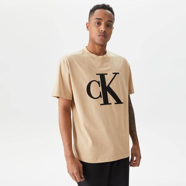 Calvin Klein Erkek Bej Tshirt