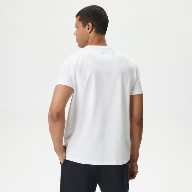 Nautica Erkek Beyaz Standart Fit T-Shirt