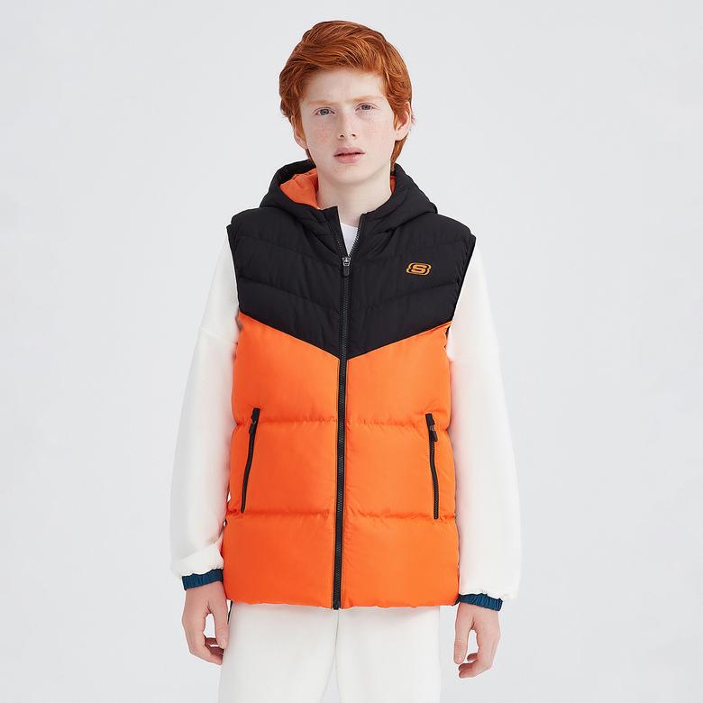 Skechers Outerwear Padded Çocuk Turuncu/Siyah Yelek